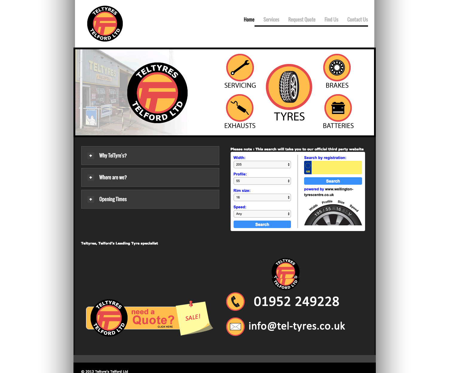 Teltyres Ltd Website Screenshot